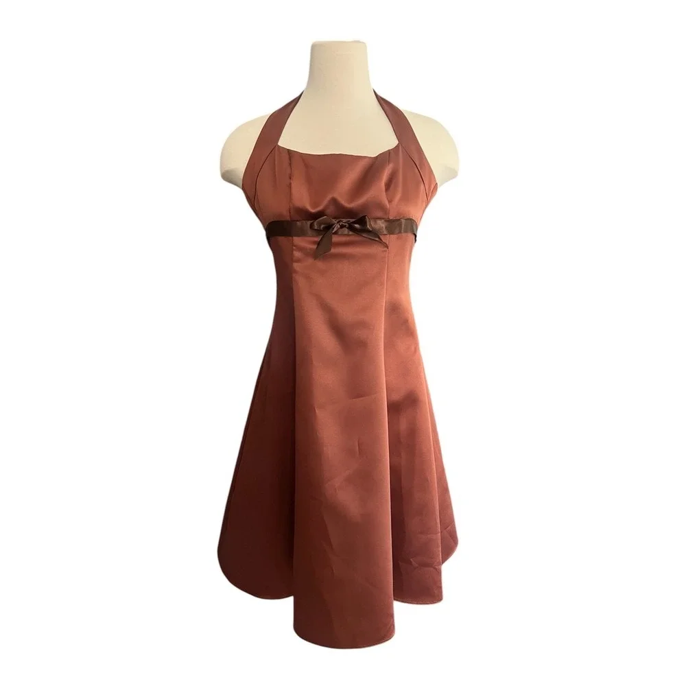 zum zum halter dress Zum Zum by Niki Livas Y2K Green Halter Formal Satin Prom Ball Gown VTG Size  5